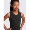 image:imageCRZ YOGA Girls Seamless Athletic Tank Tops Waist Length  Active Dance Casual Racerback Crew Neck Sleeveless Kids TeenBlack