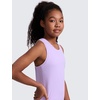 image:imageCRZ YOGA Girls Seamless Athletic Tank Tops Waist Length  Active Dance Casual Racerback Crew Neck Sleeveless Kids TeenElfin Purple