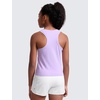 image:imageCRZ YOGA Girls Seamless Athletic Tank Tops Waist Length  Active Dance Casual Racerback Crew Neck Sleeveless Kids TeenElfin Purple