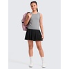 image:imageCRZ YOGA Girls Seamless Athletic Tank Tops Waist Length  Active Dance Casual Racerback Crew Neck Sleeveless Kids TeenSlate Grey Marl