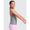 image:imageCRZ YOGA Girls Seamless Athletic Tank Tops Waist Length  Active Dance Casual Racerback Crew Neck Sleeveless Kids TeenSlate Grey Marl