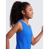 image:imageCRZ YOGA Girls Seamless Athletic Tank Tops Waist Length  Active Dance Casual Racerback Crew Neck Sleeveless Kids TeenSparkle Blue