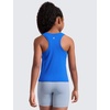 image:imageCRZ YOGA Girls Seamless Athletic Tank Tops Waist Length  Active Dance Casual Racerback Crew Neck Sleeveless Kids TeenSparkle Blue