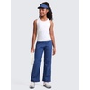 image:imageCRZ YOGA Girls Seamless Athletic Tank Tops Waist Length  Active Dance Casual Racerback Crew Neck Sleeveless Kids TeenWhite