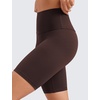 image:imageCRZ YOGA Butterluxe Biker Shorts 8  High Waisted Gym Workout Running Volleyball Spandex Yoga WomensHot Fudge Brown