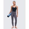 image:imageCRZ YOGA Butterluxe Cross Back Crop Tank Tops for Women  V Neck Padded Spaghetti Straps Yoga Strappy Longline Sports BrasTrue Navy