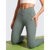 image:imageCRZ YOGA Butterluxe Crossover Waist Leggings 28  Criss Cross Full Length Workout Athletic Womens Yoga PantsGrey Sage