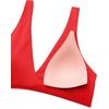 image:imageCRZ YOGA Butterluxe Front Twist Deep V Neck Sports Bras for Women  Wide Straps Padded U Back Yoga Crop TopDeep Red