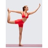image:imageCRZ YOGA Butterluxe Front Twist Deep V Neck Sports Bras for Women  Wide Straps Padded U Back Yoga Crop TopDeep Red