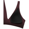 image:imageCRZ YOGA Butterluxe Front Twist Deep V Neck Sports Bras for Women  Wide Straps Padded U Back Yoga Crop TopRipe Plum
