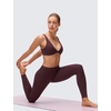 image:imageCRZ YOGA Butterluxe Front Twist Deep V Neck Sports Bras for Women  Wide Straps Padded U Back Yoga Crop TopRipe Plum