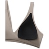 image:imageCRZ YOGA Butterluxe Front Twist Deep V Neck Sports Bras for Women  Wide Straps Padded U Back Yoga Crop TopWarm Ash Grey
