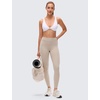 image:imageCRZ YOGA Butterluxe Front Twist Deep V Neck Sports Bras for Women  Wide Straps Padded U Back Yoga Crop TopWhite