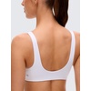 image:imageCRZ YOGA Butterluxe Front Twist Deep V Neck Sports Bras for Women  Wide Straps Padded U Back Yoga Crop TopWhite
