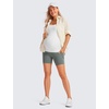 image:imageCRZ YOGA Butterluxe Maternity Biker Shorts Pockets 5  Over The Belly Pregnancy Womens Yoga Workout Athletic Buttery SoftGrey Sage