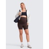 image:imageCRZ YOGA Butterluxe Maternity Biker Shorts Pockets 5  Over The Belly Pregnancy Womens Yoga Workout Athletic Buttery SoftHot Fudge Brown