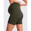 image:imageCRZ YOGA Butterluxe Maternity Biker Shorts Pockets 5  Over The Belly Pregnancy Womens Yoga Workout Athletic Buttery SoftOlive Green