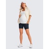 image:imageCRZ YOGA Butterluxe Maternity Biker Shorts Pockets 5  Over The Belly Pregnancy Womens Yoga Workout Athletic Buttery SoftTrue Navy
