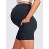 image:imageCRZ YOGA Butterluxe Maternity Biker Shorts Pockets 5  Over The Belly Pregnancy Womens Yoga Workout Athletic Buttery SoftTrue Navy