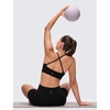 image:imageCRZ YOGA Butterluxe Thin Straps Cross Back Longline Sports Bras for Women  Padded V Neck Yoga Crop TopBlack