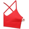 image:imageCRZ YOGA Butterluxe Thin Straps Cross Back Longline Sports Bras for Women  Padded V Neck Yoga Crop TopDeep Red
