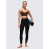image:imageCRZ YOGA Butterluxe Thin Straps Cross Back Longline Sports Bras for Women  Padded V Neck Yoga Crop TopLava Brown