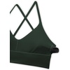 image:imageCRZ YOGA Butterluxe Thin Straps Cross Back Longline Sports Bras for Women  Padded V Neck Yoga Crop TopLegend Green