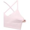 image:imageCRZ YOGA Butterluxe Thin Straps Cross Back Longline Sports Bras for Women  Padded V Neck Yoga Crop TopStrawberry Pink