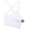 image:imageCRZ YOGA Butterluxe Thin Straps Cross Back Longline Sports Bras for Women  Padded V Neck Yoga Crop TopWhite