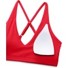 image:imageCRZ YOGA Butterluxe V Neck Twist Cross Back Sports Bras for Women  Adjustable Spaghetti Straps Padded Crop Yoga TopAurora Red
