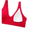 image:imageCRZ YOGA Butterluxe V Neck U Back Sports Bras for Women  Low Cut Padded Wireless Basic Yoga TopAurora Red