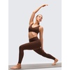 image:imageCRZ YOGA Butterluxe V Neck U Back Sports Bras for Women  Low Cut Padded Wireless Basic Yoga TopLava Brown