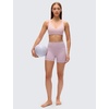 image:imageCRZ YOGA Butterluxe V Neck U Back Sports Bras for Women  Low Cut Padded Wireless Basic Yoga TopPink Haze
