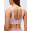 image:imageCRZ YOGA Butterluxe V Neck U Back Sports Bras for Women  Low Cut Padded Wireless Basic Yoga TopPink Haze