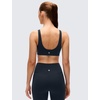 image:imageCRZ YOGA Butterluxe V Neck U Back Sports Bras for Women  Low Cut Padded Wireless Basic Yoga TopTrue Navy