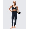 image:imageCRZ YOGA Butterluxe V Neck U Back Sports Bras for Women  Low Cut Padded Wireless Basic Yoga TopTrue Navy