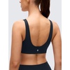 image:imageCRZ YOGA Butterluxe V Neck U Back Sports Bras for Women  Low Cut Padded Wireless Basic Yoga TopTrue Navy