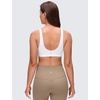 image:imageCRZ YOGA Butterluxe V Neck U Back Sports Bras for Women  Low Cut Padded Wireless Basic Yoga TopWhite