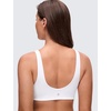 image:imageCRZ YOGA Butterluxe V Neck U Back Sports Bras for Women  Low Cut Padded Wireless Basic Yoga TopWhite