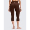 image:imageCRZ YOGA Butterluxe Yoga Capris Leggings 19  High Waisted Workout Buttery Soft Athletic Lounge Womens Crop PantsLava Brown