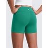 image:imageCRZ YOGA Girls Butterluxe No Front Seam Athletic Biker Shorts  Dance Casual Yoga Kids Teen SummerCascadia Green