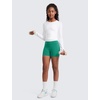image:imageCRZ YOGA Girls Butterluxe No Front Seam Athletic Biker Shorts  Dance Casual Yoga Kids Teen SummerCascadia Green