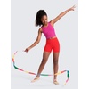 image:imageCRZ YOGA Girls Butterluxe No Front Seam Athletic Biker Shorts  Dance Casual Yoga Kids Teen SummerDeep Red