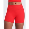 image:imageCRZ YOGA Girls Butterluxe No Front Seam Athletic Biker Shorts  Dance Casual Yoga Kids Teen SummerDeep Red