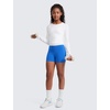 image:imageCRZ YOGA Girls Butterluxe No Front Seam Athletic Biker Shorts  Dance Casual Yoga Kids Teen SummerSparkle Blue