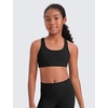 image:imageCRZ YOGA Girls Butterluxe Racerback Sports Bra  Yoga Athletic Casual Tops Scoop Neck Padded Crop Kids TeenBlack