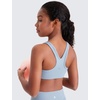 image:imageCRZ YOGA Girls Butterluxe Racerback Sports Bra  Yoga Athletic Casual Tops Scoop Neck Padded Crop Kids TeenCambric Blue