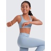 image:imageCRZ YOGA Girls Butterluxe Racerback Sports Bra  Yoga Athletic Casual Tops Scoop Neck Padded Crop Kids TeenCambric Blue