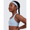 image:imageCRZ YOGA Girls Butterluxe Racerback Sports Bra  Yoga Athletic Casual Tops Scoop Neck Padded Crop Kids TeenCambric Blue