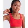 image:imageCRZ YOGA Girls Butterluxe Racerback Sports Bra  Yoga Athletic Casual Tops Scoop Neck Padded Crop Kids TeenDeep Red